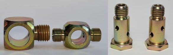 Fotka Flow screws and banjo couplings of adjustable connecting pieces